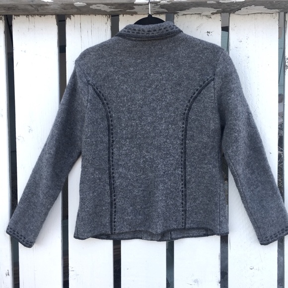 Venario Boiled wool blazer Gray - Picture 4 of 11